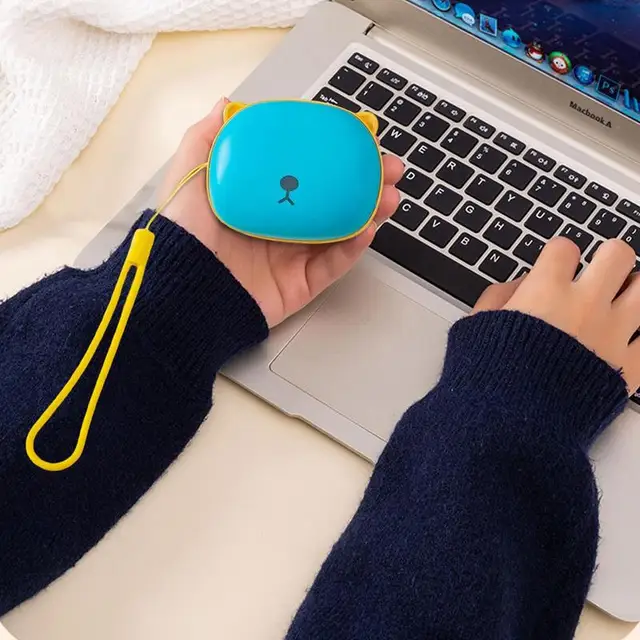 2 Az 1 -Ből Usb -Fűtés Akkumulátorral Működő Kézmelegítő Újratölthető Zseb Kézzel Melegebb 5000Mah Power Bank Aranyos Medve Alakú - Image 3