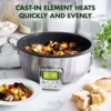 6QT Electric Skillet, Sear Saute Stir-Fry Cook Rice, Healthy Ceramic Nonstick, Dishwasher Safe Parts, Easy-to-use LED Display 4
