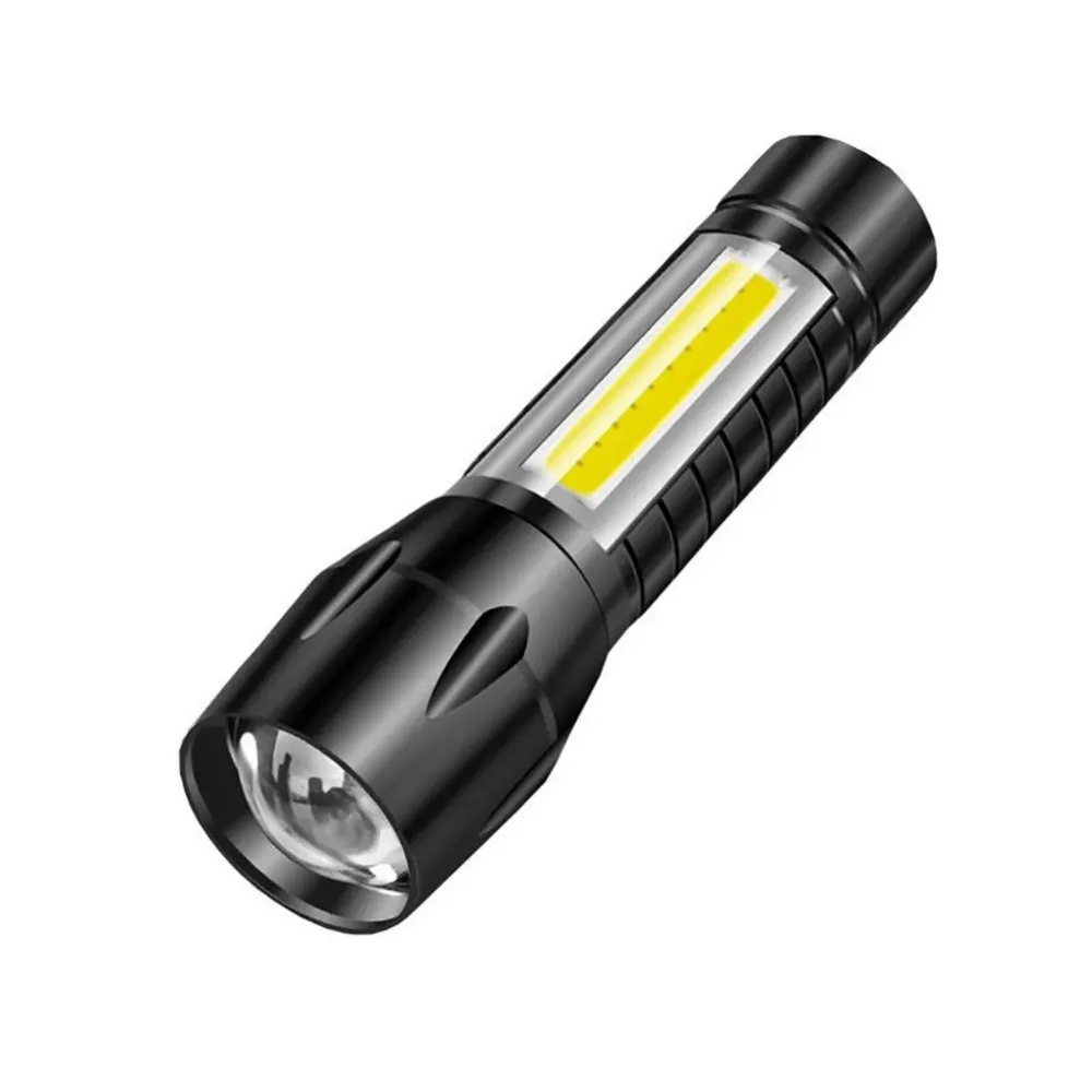 Mini Flashlight Aluminum Alloy USB Rechageable Camping Flashlights Mini Outdoor Night Hiking