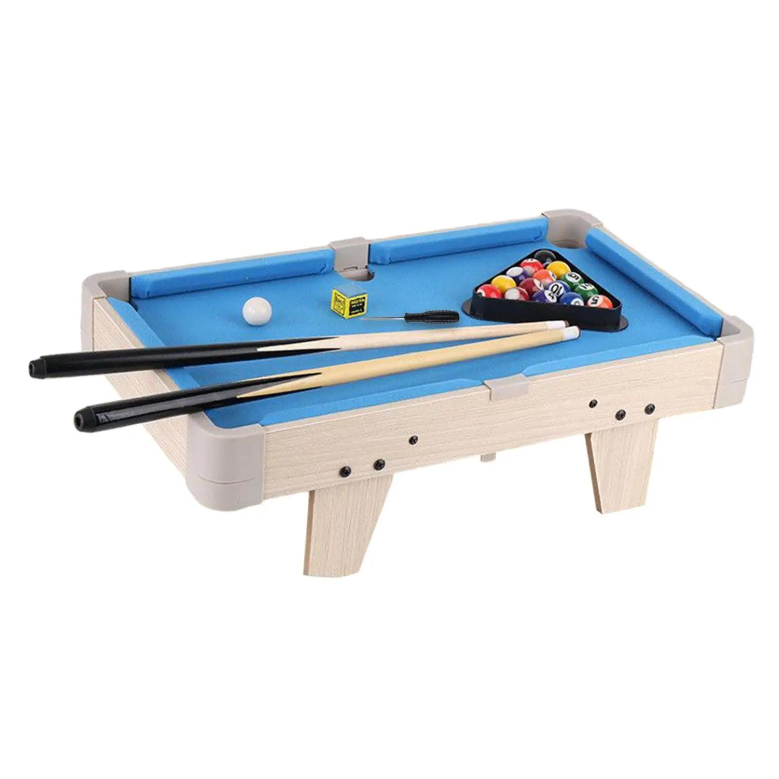 Mini Pool Table Set Parent Child Interaction Home Office Portable Chalk,