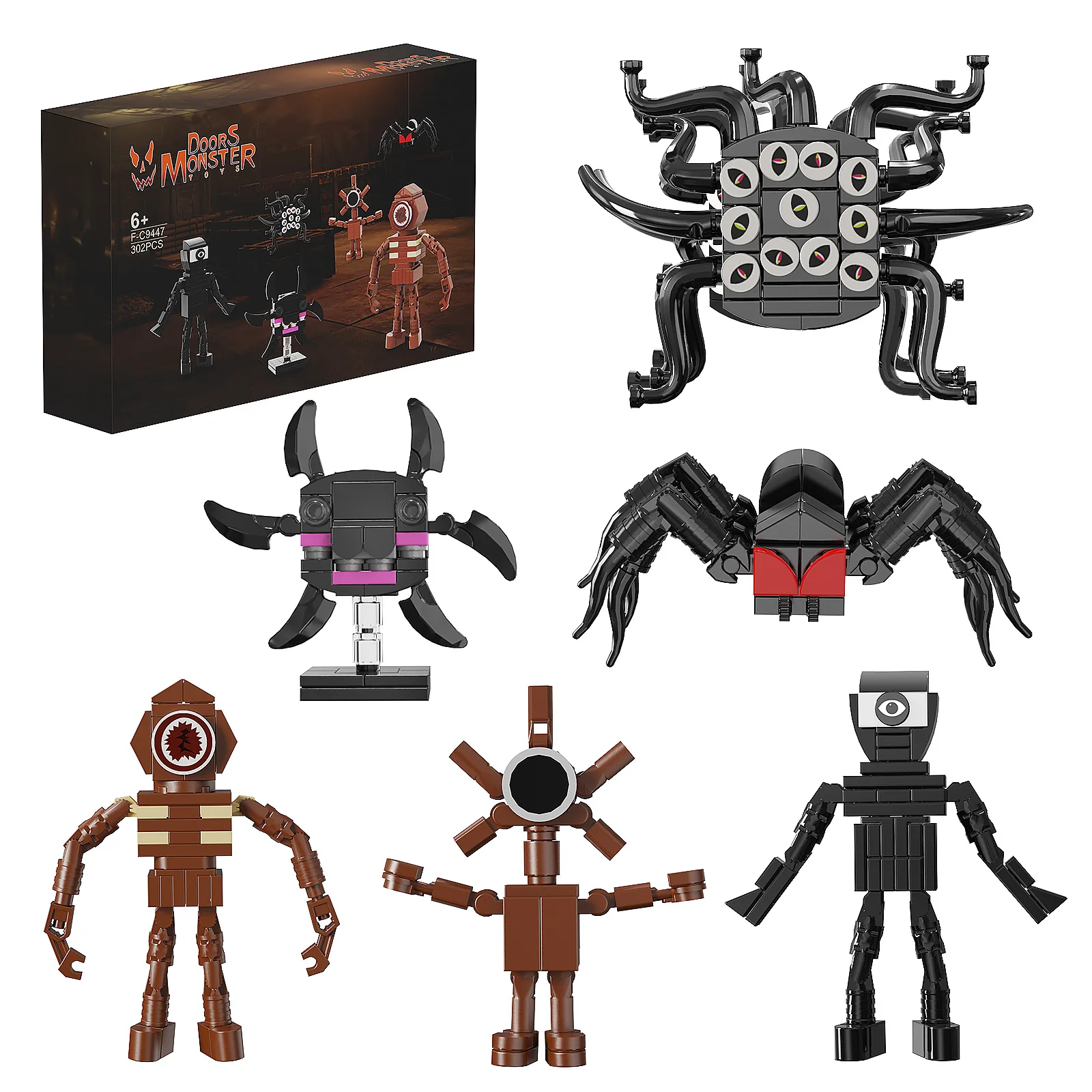 

Конструктор MOC Mini Door Monster Portals, набор блоков, ужасная комбинация, игра для ролевых игр, демонстрационные злодеи, двери, кирпичи, детские игрушки