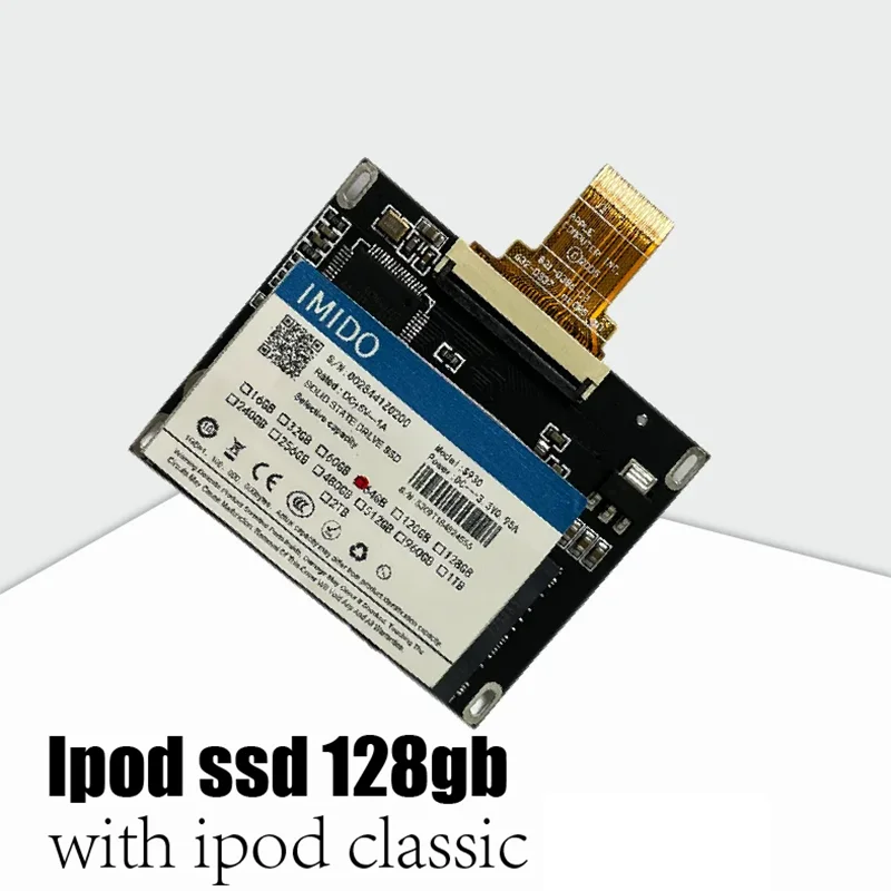 Apple iPod Classic 6世帯　128GB SSD Amazon.com: SELLTOONE 128GB SSD for iPod Classic 6th 7th