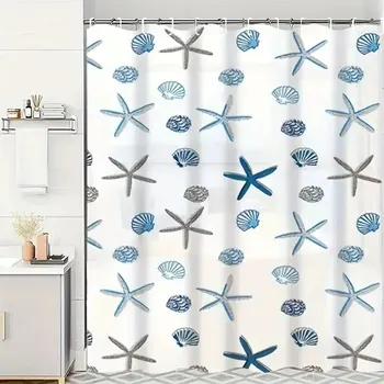 Patterned PEVA Waterproof Shower Curtain 2