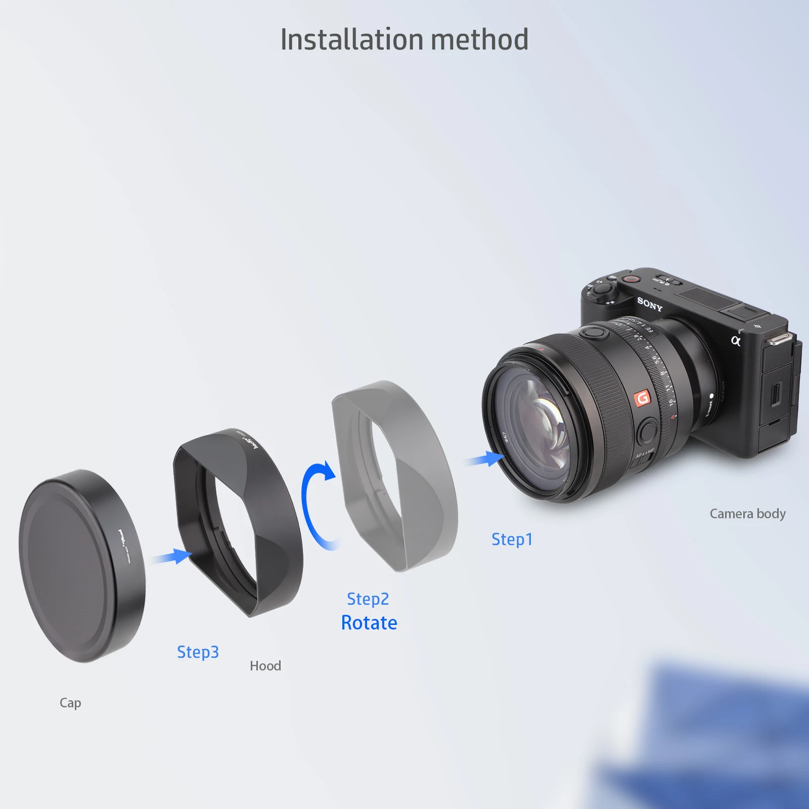 Haoge レンズフード メタルスクエアバヨネット ソニー FE 35mm F1.4 GM