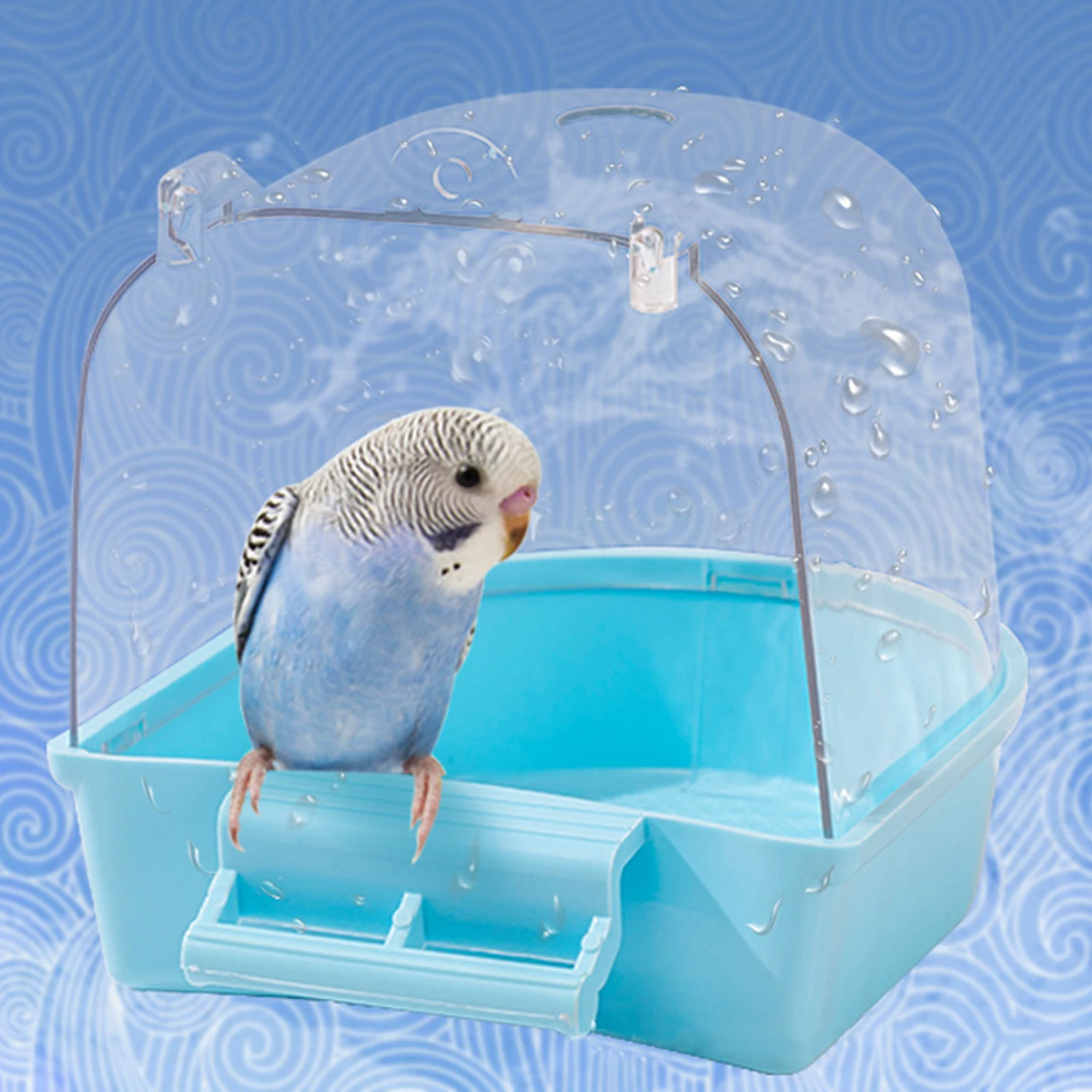 Pet Bird Bath Box Shower Easy to Install Water Bowl Caged Parrot Bathing Tub for Small Birds Budgerigar Lovebirds Canary bird bath
