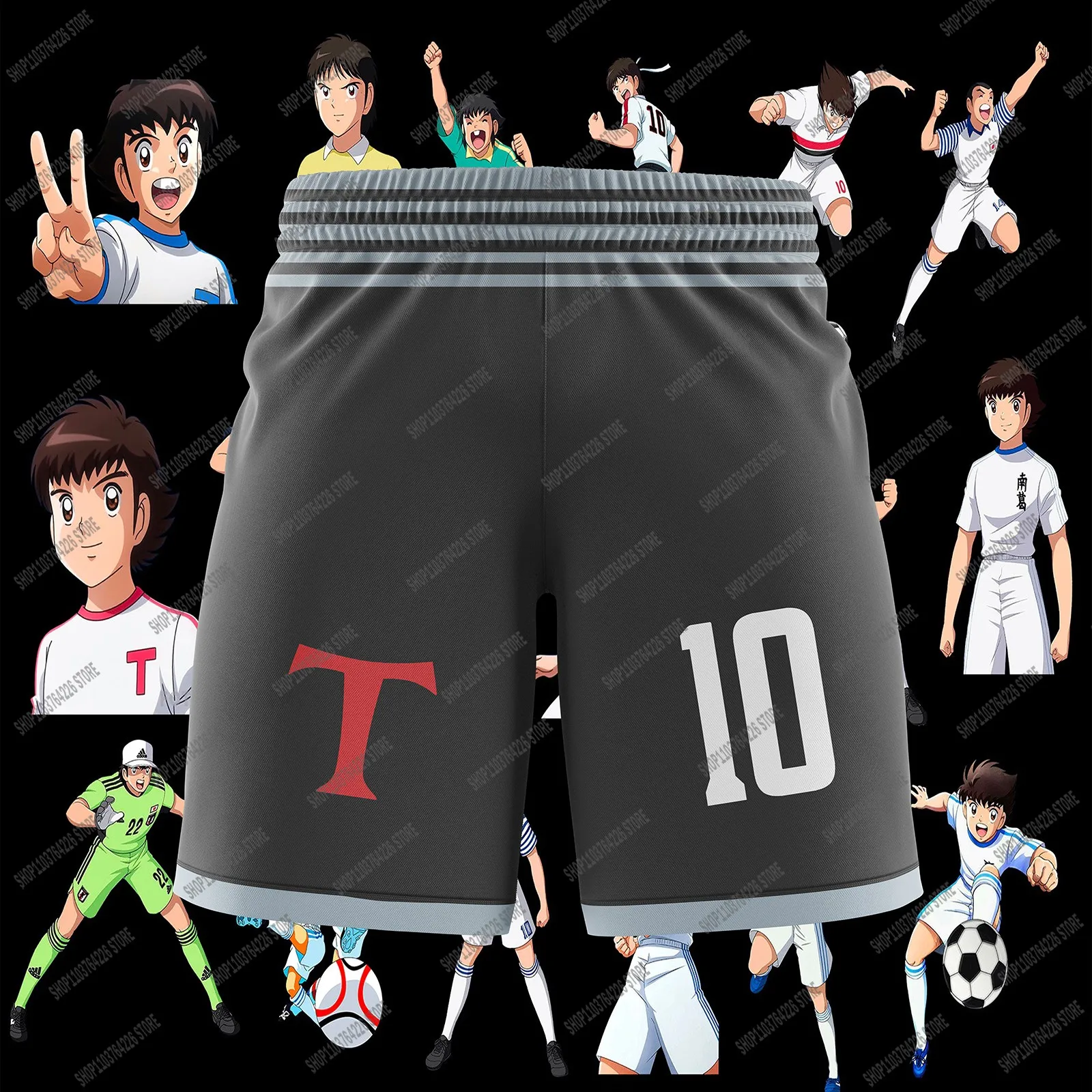captain Tsubasa School Nansheng Olive And Benji Football Team Uniform Beach Pants Customized High Quality Clothing Customizable 4
