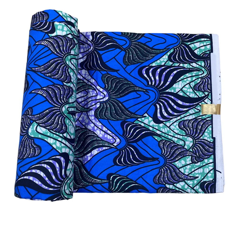 Fashion Batik Fabric Polyester Ankara Batik Printed High Quality African Fabric for Dresses