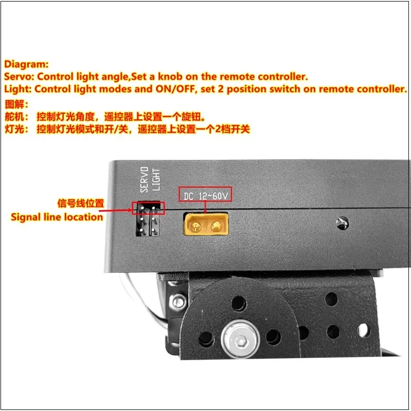 Projecteur drone 15000LM HDS-05 LED CREE XHP-50 pour usage professionnel