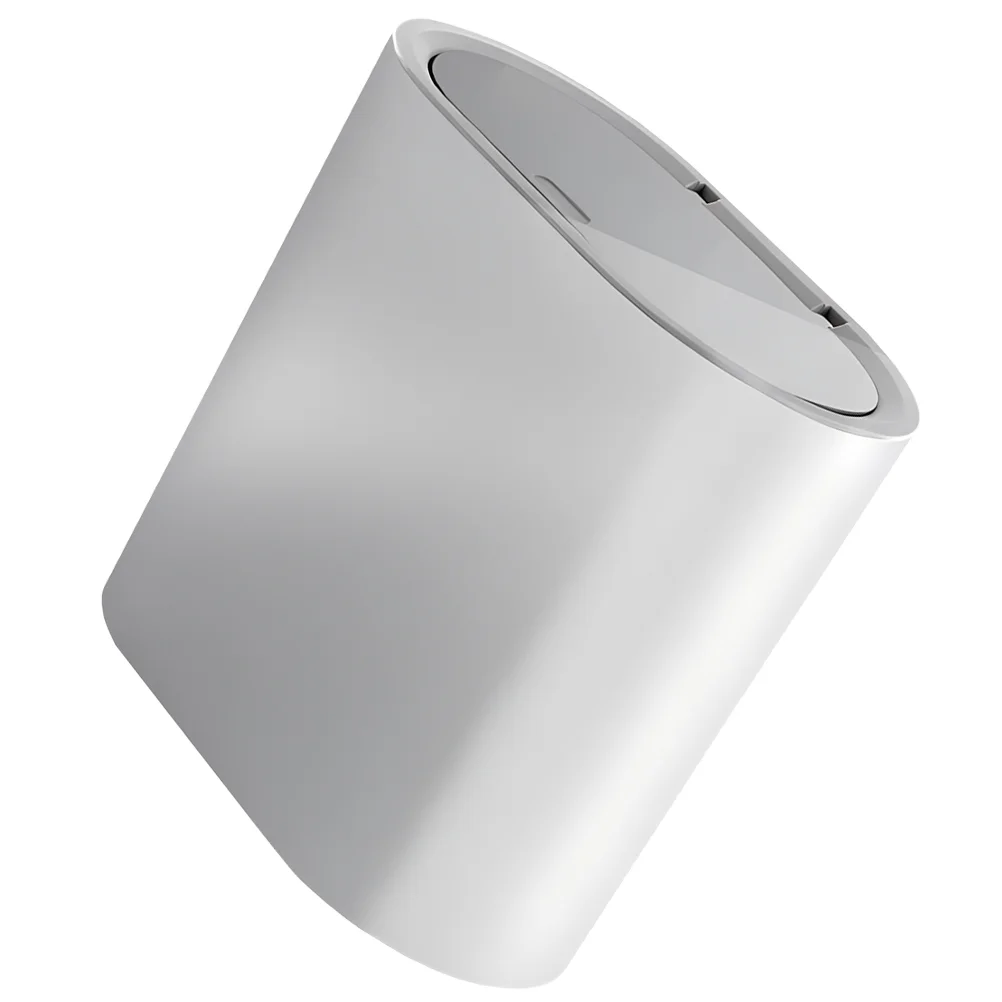 

Flip Trash Can Small Garbage With Lid Bathroom Ultra Thin Cans Lids Lidded Press Type Waste Basket Pp Bin Wastebasket