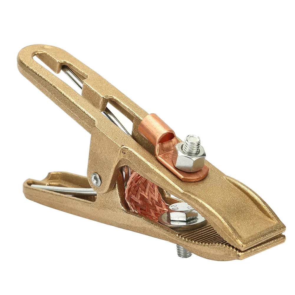 500a Brass Material A Shape Ground Welding Earth Clamp Grounding Pliers For Argon Arc Welding Machine