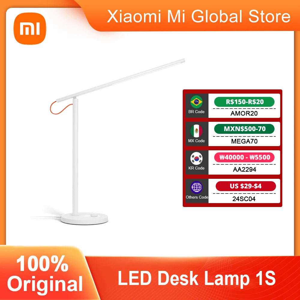 

Xiaomi Mijia Smart LED Desk Lamp 1S Original 4 Light Mode Dimmable 25000H Uselife Apple HomeKit Mi Home APP Siri Voice Control