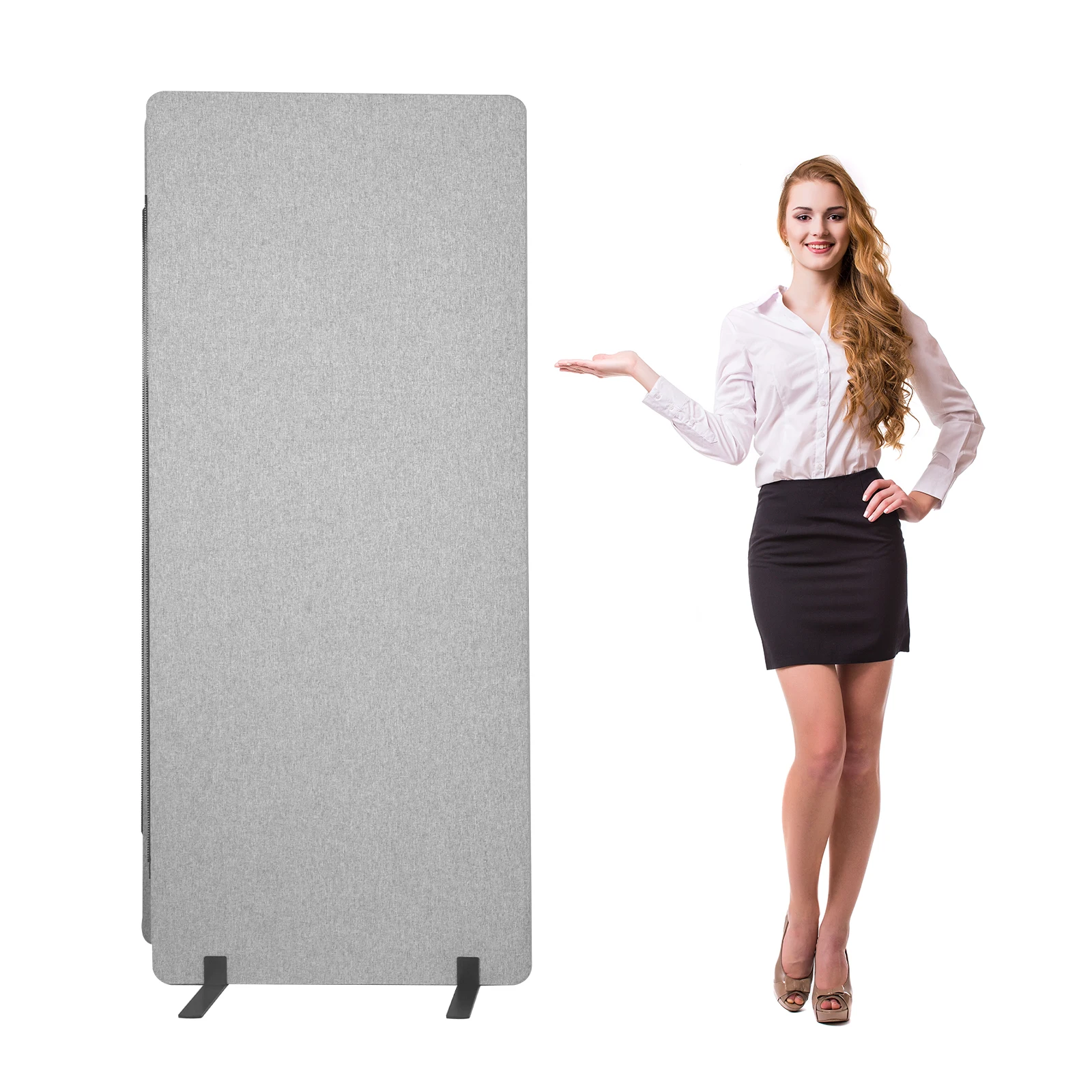 3 Panel Soundproof Privacy Panels for Dorm Studio Office (foothol Light Grey)