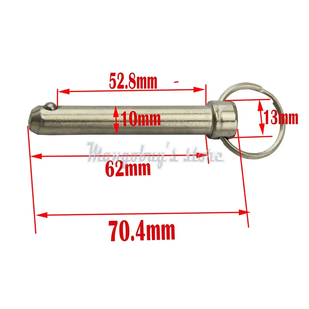 1 Piece Quick Release Push / Pull Ball Lock Pins Pin Diameter 6mm 8mm 10mm With Sprung Ball End quick release ball lock pins