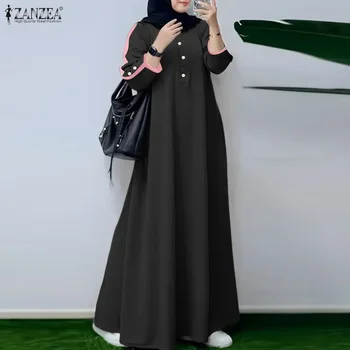 Muslim Abaya Robe Spring Maxi Long Dress Fashion Women 1