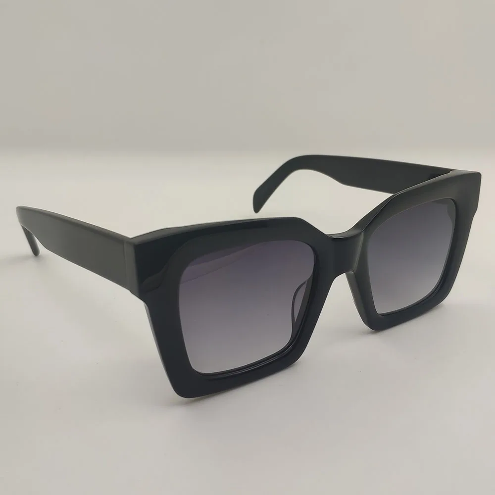 

New Square Summer Fashion Square Acetate Sunglasses For Women Men Black Ladies Brand Designer Shades For SUN GLASSES 51-23-140