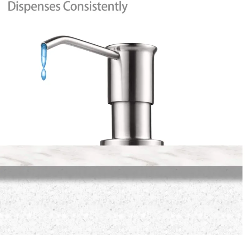 Multiple Color Liquid Soap Dispenser With 1m Silicone Extension Tube Bathroom Kitchen Sink Built-In Chrome/Nickel Dispenser Soap 4