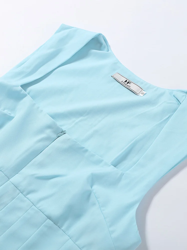 Robe deux pièces pour femme à col carré et bretelles spaghetti, sans manches, courte, style streetwear, couleur unie, mode été 2026