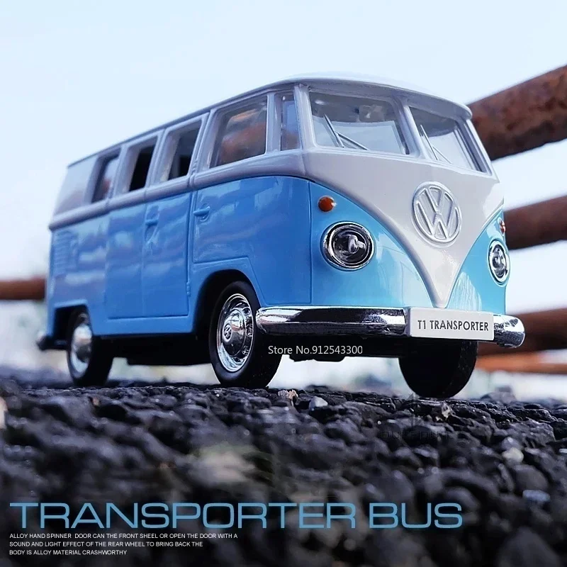 

1/36 Diecasts Volkswagen Miniature Cars VW T1 Bus Toy Alloy Diecasts Scale Metal Collection Cars Models Vehicles Kids Toy Car