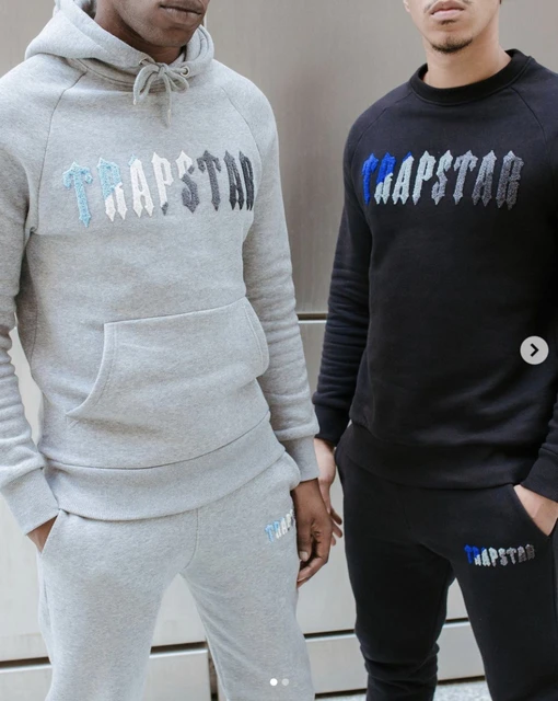 Sudadera Trapstar con estampado de marca para hombre, conjunto de 15 tipos  de sudadera holgada y pantalones de jogging cálidos de dos piezas -  AliExpress