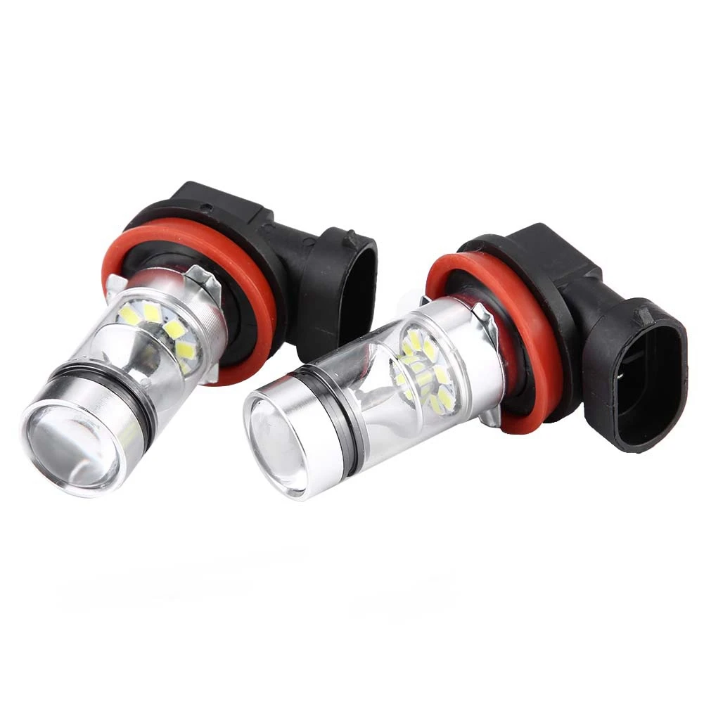 LED Headlight 2pcs H8 H9 H11 6000K Super White 100W 1000LM LED Headlight Bulbs Kit Fog Light Car Driving Light Daytime Driving