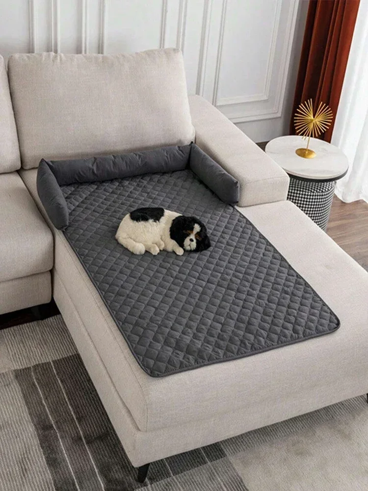 

Dog Bed Shaped For Large Washable 80*120cm Pet Cover Plaid Small Pad Lounger Mat Sleeping Couch Kennel Cushion Soft L Dogs Sofa