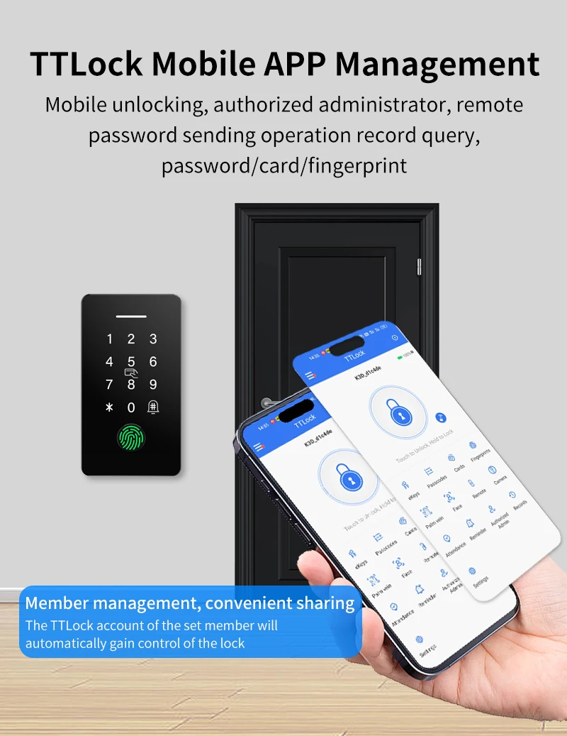 Embedded Access Control IP67 Waterproof Fingerprint Attendance System Kit TTLOCK
