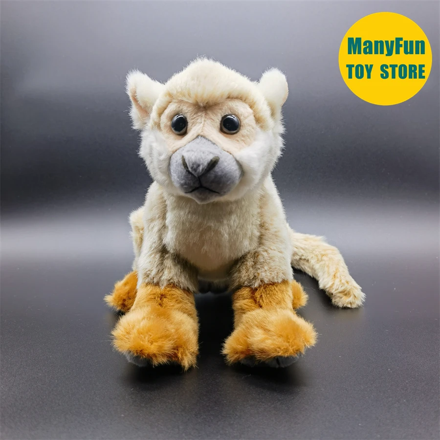 Realistic Squirrel Monkey High Fidelity Monkey Plushie Saimiri Monkey Plush Toys Lifelike Animals Simulation Stuffed Doll Toy 2