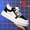 Cow Leather Elevator Shoes for Men Height Increase 3/6/8cm Breathable Lift Sneakers Hidden Heels Taller Thick-soled Casual Shoes 5