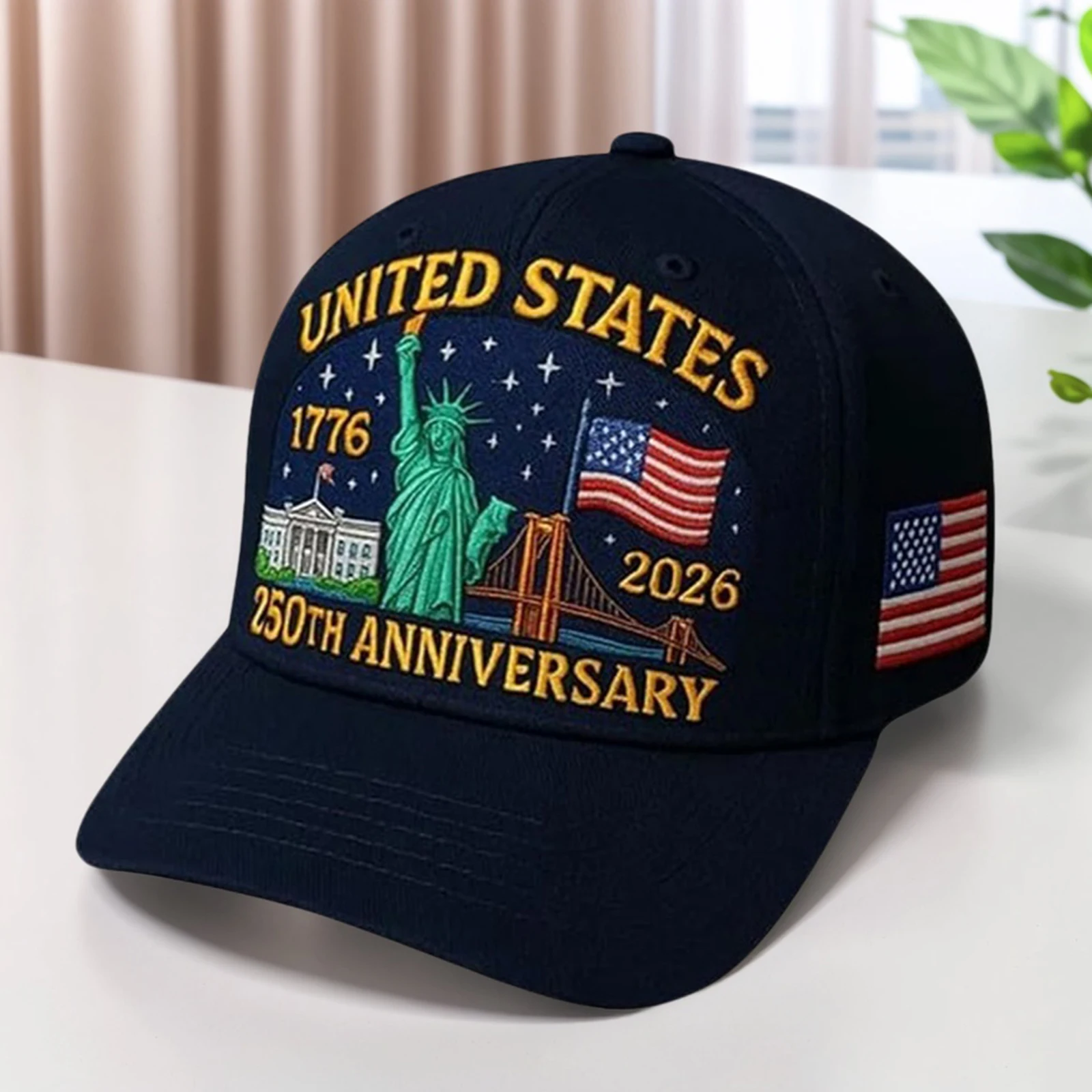 US 250th Anniversary Cap Adjustable Retro Washed Patriotic Cap US 250th Anniversary Tribute Hat Trucker Hat for Men and Women