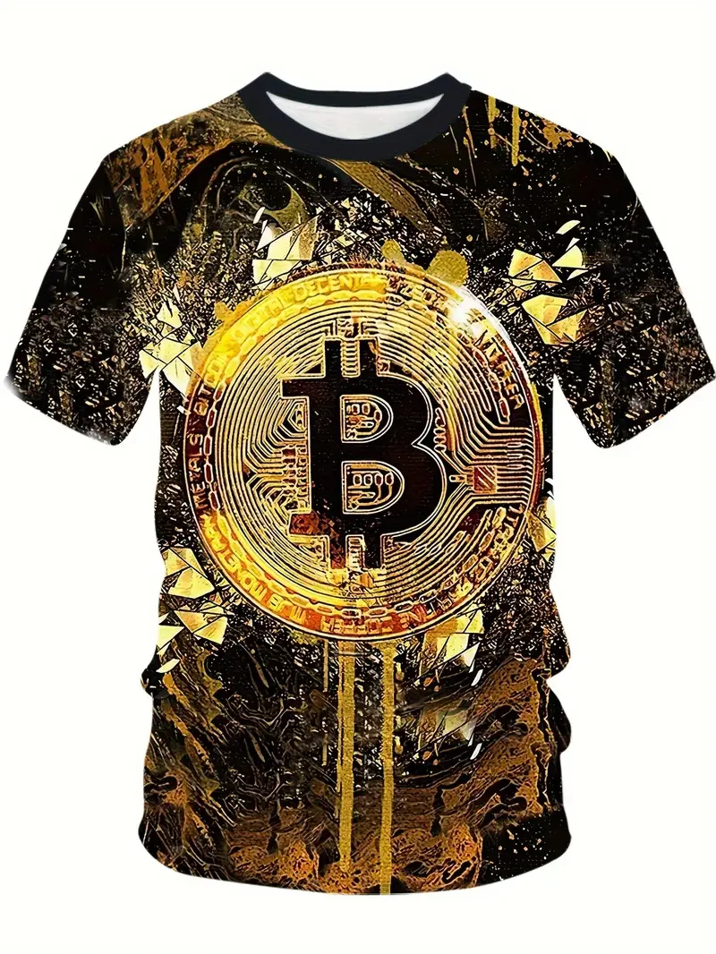 T-shirt 3d con illusione ottica uomo moda designer casual_voghion.com