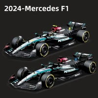 Bburago 1:43 Mercedes-AMG F1 W15 E Performance 2024 Alloy Car Miniature Diecast Model 44# Lewis Hamilton 81# George Russell Toy 1