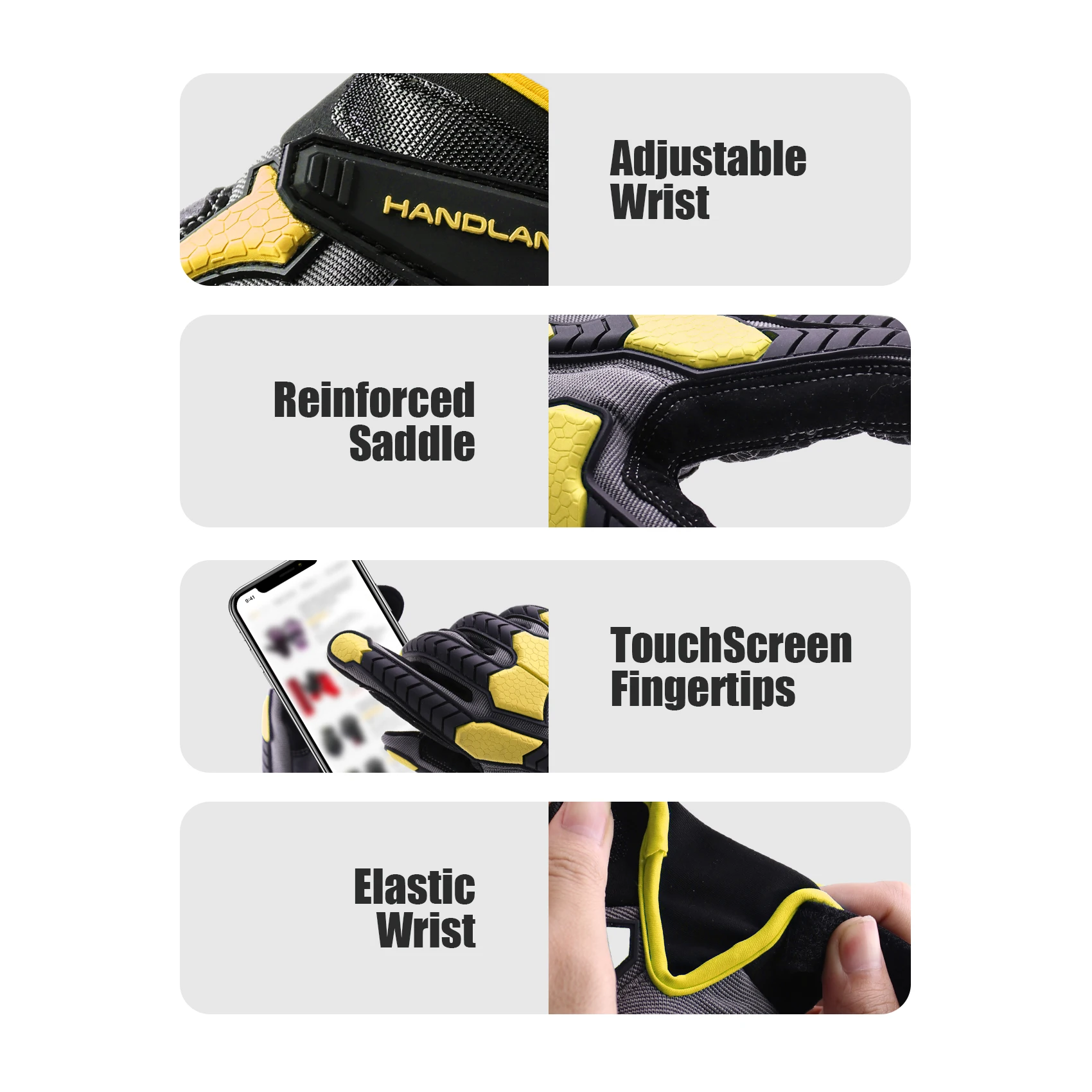 HANDLANDY Heavy Duty Work Gloves 3