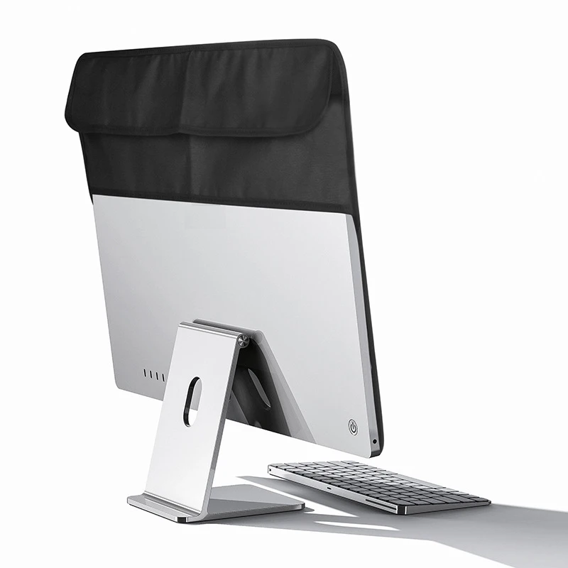 Monitor Dust Cover For Apple 24 Inch Imac Display Dust Protection Sleeve Pu Rear Pocket Apple All-In-One Computer Dust Cover
