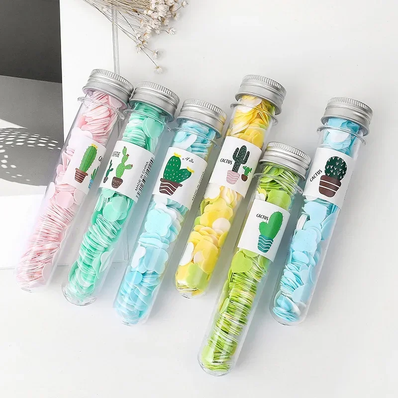 Hand Soap Flower Soap Travel Scented Soap Bath Child Hand Washing Soap Paper 1pc Tube Portable Petal Flower Shape Fruity Odour