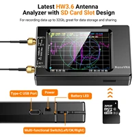 NanoVNA-H Vector Network Antenna Analyzer 10KHz-1.5GHz MF HF VHF UHF W/ Shell SD Card Slot Supprt 32G Digital Nano VNA-H Tester 2