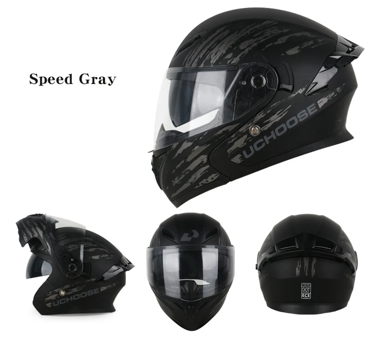 Professional motorcycle helmet with dual lens safety protection system