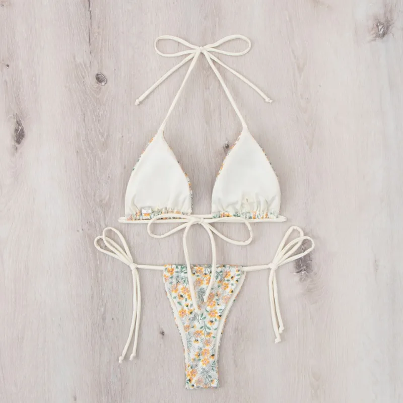 2024 Women String Velvet Triangle Bikini Bathing Suit,2 Piece Swimsuits Sexy Glitter Brazilian Thong Bikini