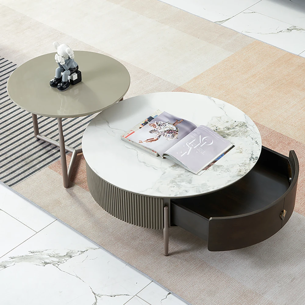 

Storage Modern Coffee Tables Center Living Room Minimalist Large Coffee Tables Aesthetic Floor Moveis Para Casa Home Furniture