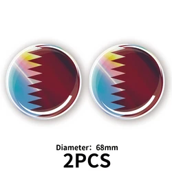 Czech Republic and Kuwaiti Flags 3D Epoxy Resin Sticker (GQ030 Qatar 2pcs)