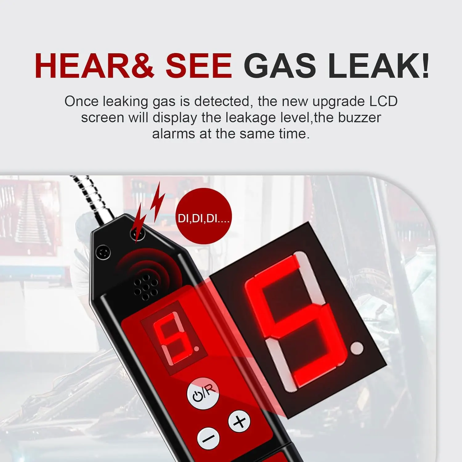 Halogen Leak Detector Air Conditioning Refrigerant Leak Detector R22a R134a CFC HFC HCFC Freon Gas Leakage Tester Indicator