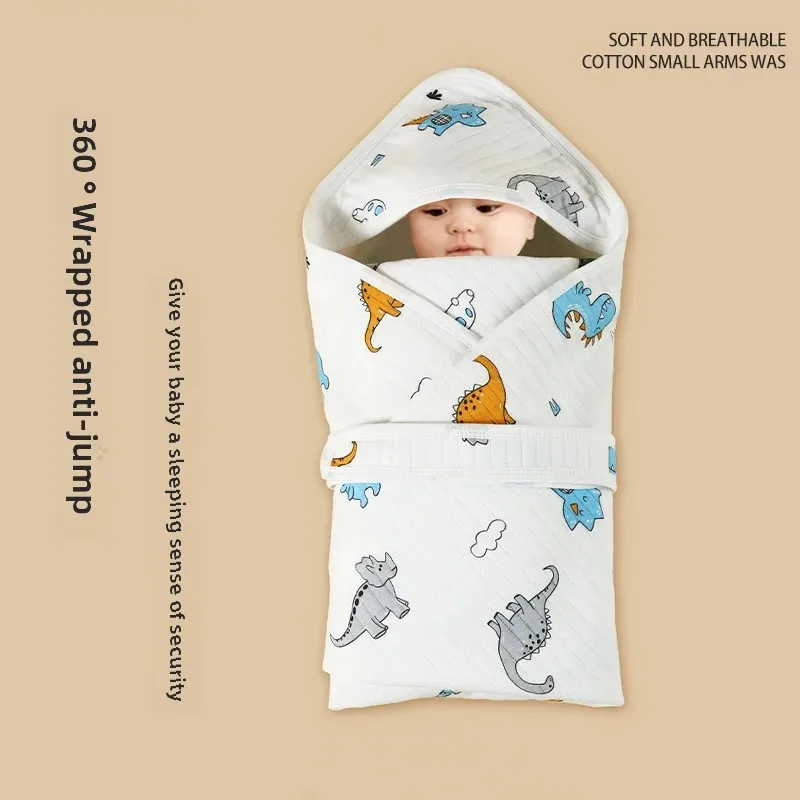 Soft Pure Cotton Comfortable Newborn Swaddle Blanket Autumn Winter Baby Wrap Anti-startle Spring Summer Baby Essentials