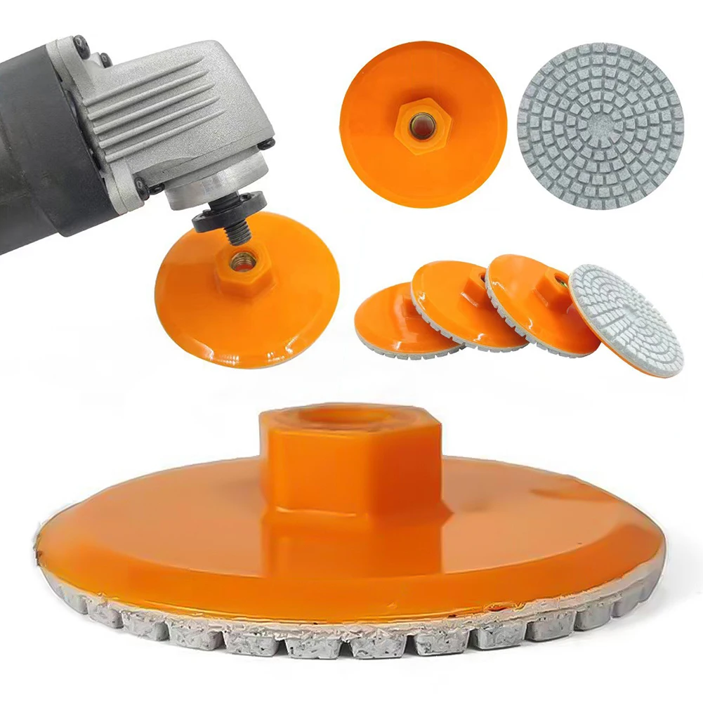 80mm 3 Inch Wet Dry Buff Disc 150-1000 Grit Diamond Flexible Grinding Discs M10 Abrasive Tool for Granite Stone Concrete Marble