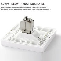 10 PCS-CAT.6A Shielded Tool-less RJ45 Keystone Jack, Up-Down Crimp  10Gbps Network Data Connector for Shielded Cable 2
