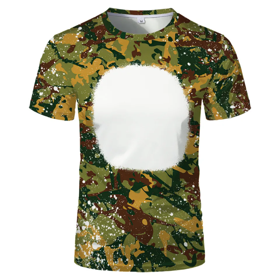 Camiseta en blanco de sublimación de calor, camisetas de Camou sueltas,  camisetas de manga corta, cuello redondo, ropa de calle informal, ropa para  fotos con impresión DIY - AliExpress, image size:960x960