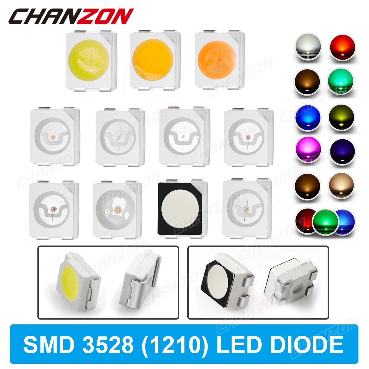 aliexpress.com - 100Pcs 3528 SMD LED Diode Chip Warm White Red Green Blue Yellow Orange UV Purple Pink RGB PLCC2 PLCC4 SMT Emitting Light Beads