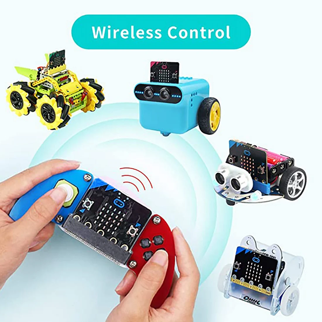Scheda di sviluppo Micro:Bit V1.5, Kit auto intelligente Micro:Bit/Qtruck/Robot programmabile per l'educazione Python BBC Microbit per il fai da te - immagine 2
