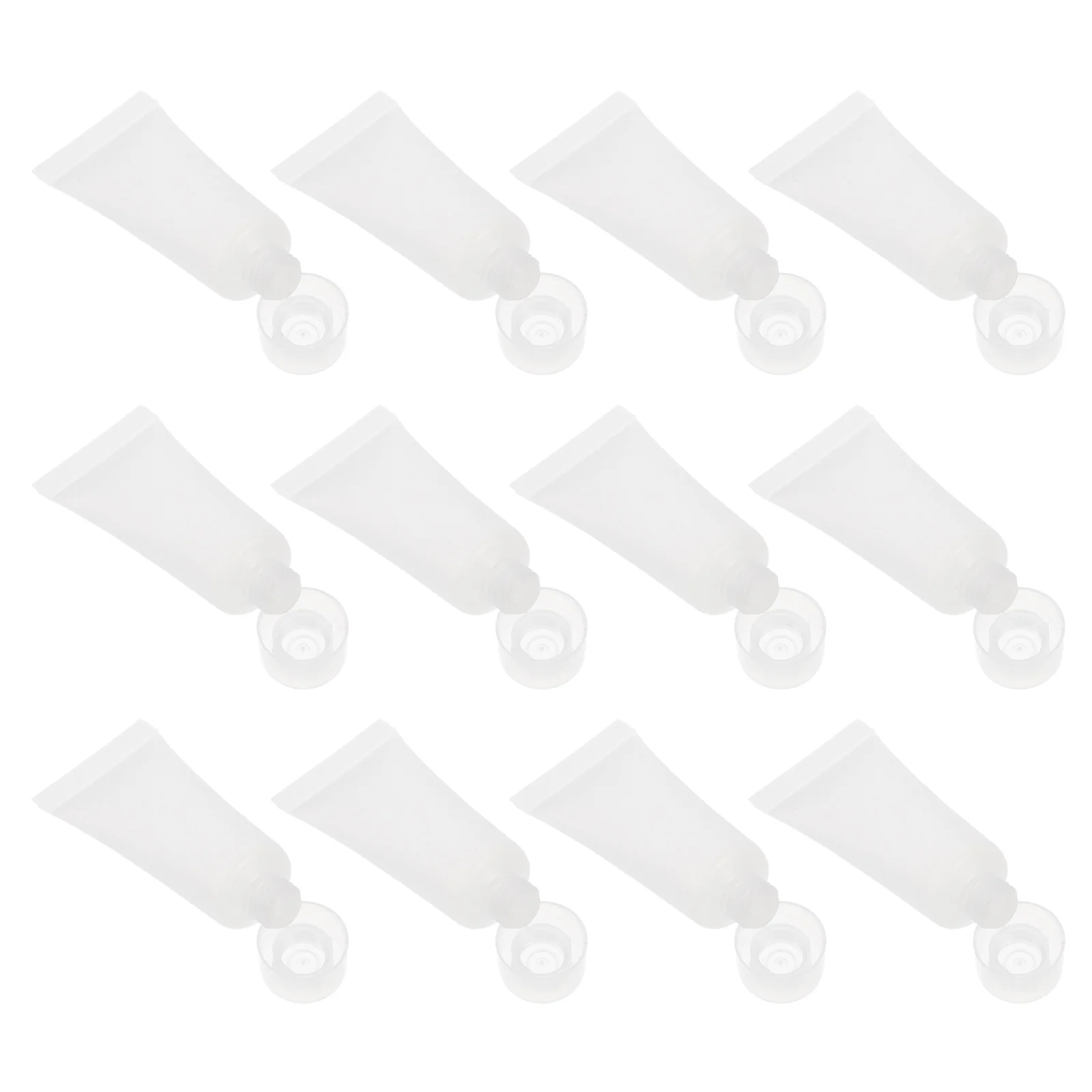 50pcs Travel Size Squeeze Bottles For Face Wash Refillable Containers for Shampoo Conditioner Lotion Toiletries ( White )