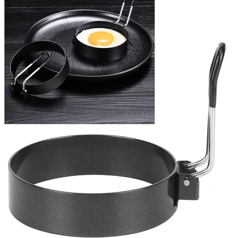 Egg Ring Mold Stainless Steel Non-Stick Pan Heat Resistant Handle Frying Hamburgers Easy To Clean Kitchen Cooking Tools for egg mold,egg ring