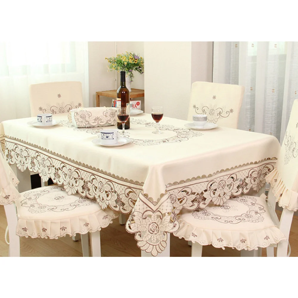 010 nappe brodée rurale de style européen, tissu, drapeau de table, housse de chaise_voghion.com