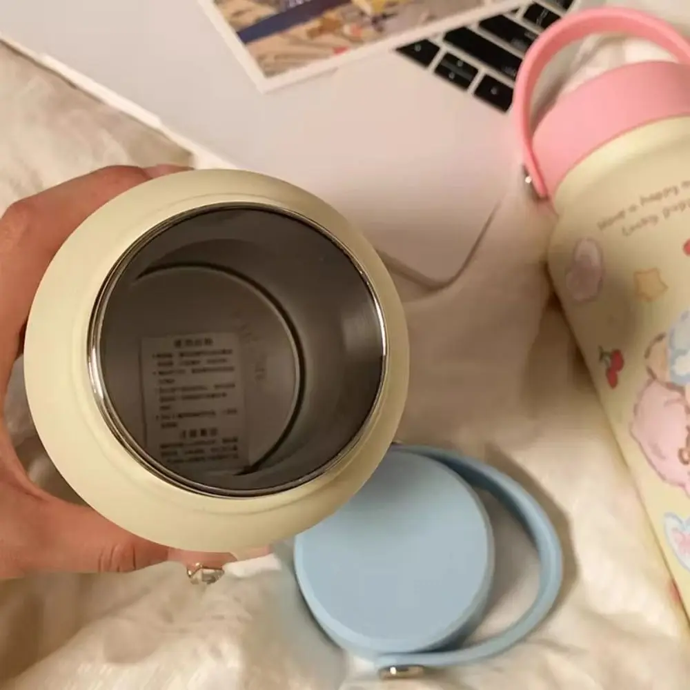 Thermos Bottle 900ml Insulated Water Bottle Leak-proof Cold Drink Portable Insulation Cup Cartoon Hot Drink Thermal Cup Student